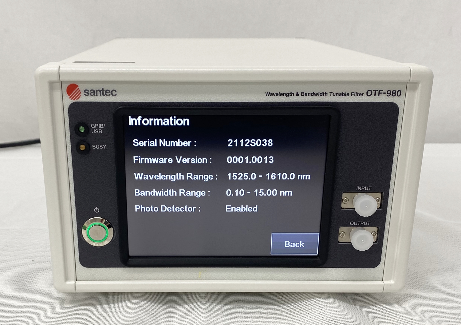 OTF-980-1-S-S-F-SP-1波長可変光フィルタ
