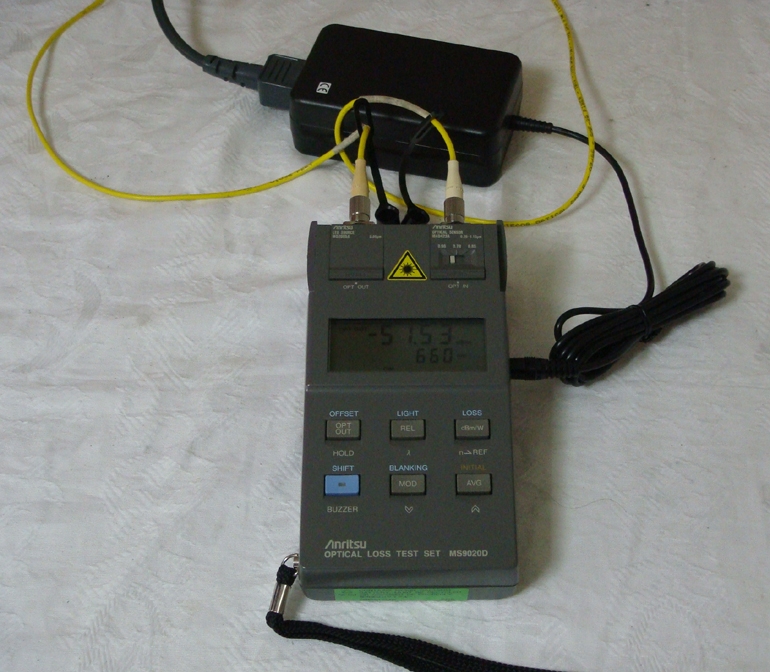 MS9020D + MS0905A + MA9423AOptical Power meter + LED source