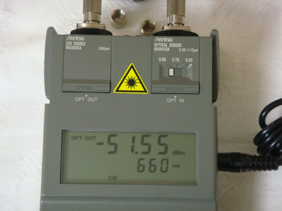 MS9020D + MS0905A + MA9423AOptical Power meter + LED source