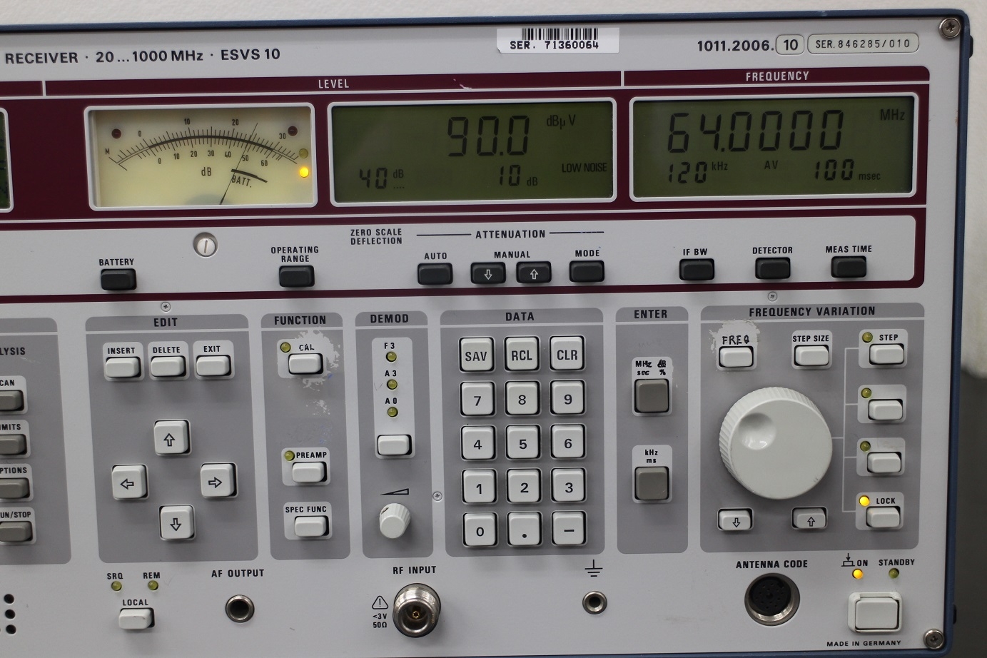 ESVS1020-1000MHz EMI Test Reciever