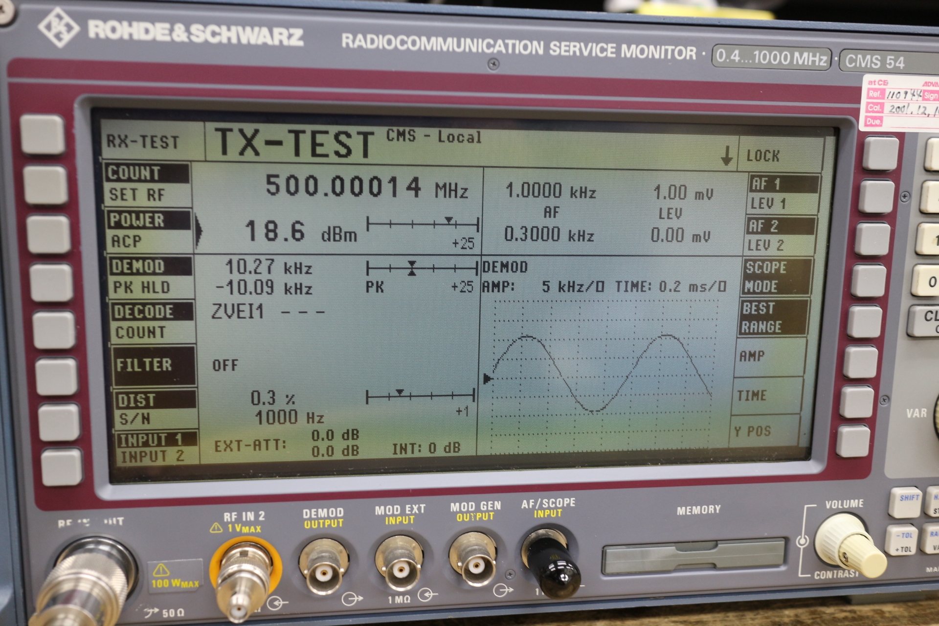 CMS54 B9,B32400KHz-1000MHz Radio Communication Tester