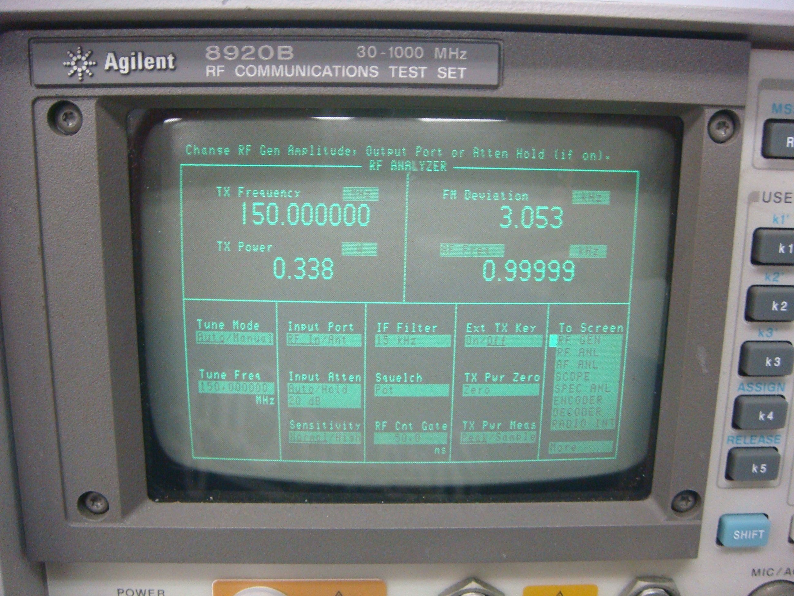 8920B30-1000MHz 60W RF Comm Test SET