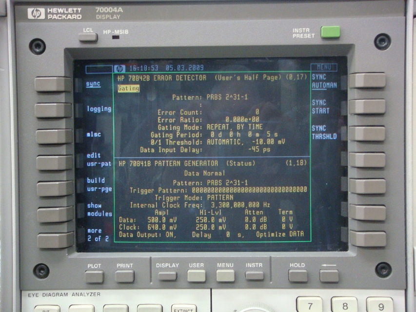 70311A / 70841B / 70842B3GHz Pattern Generator & Error Detector System