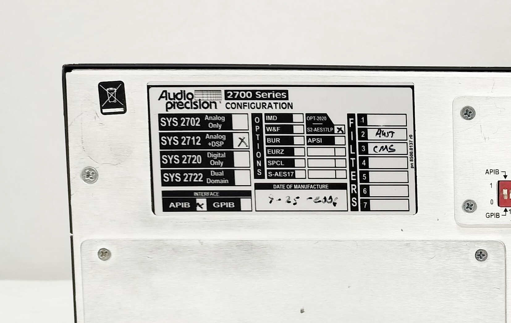 SYS-2712Audio Analyzer