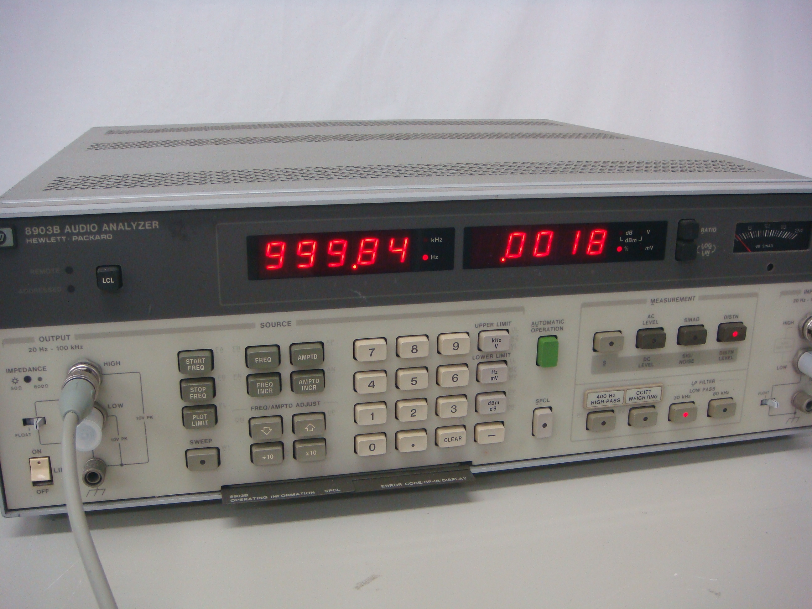 8903B 10/51Audio Analyzer