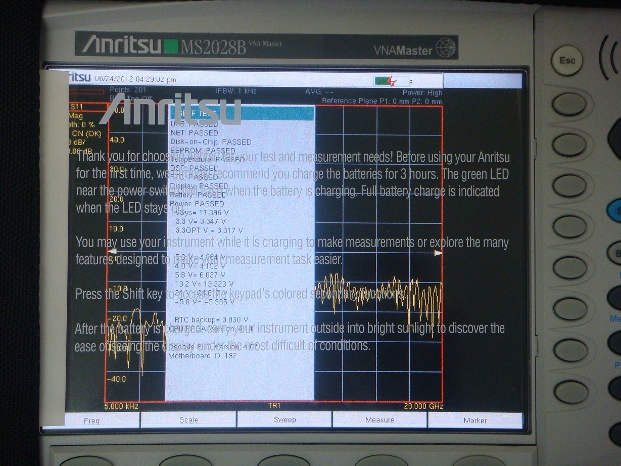 MS2028B5 kHz - 20 GHz Handheld VNA Master Vector Network Analyzer