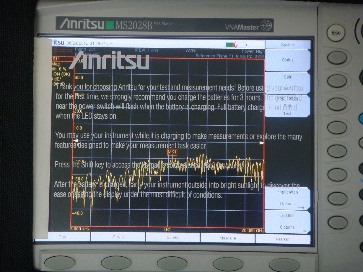 MS2028B5 kHz - 20 GHz Handheld VNA Master Vector Network Analyzer