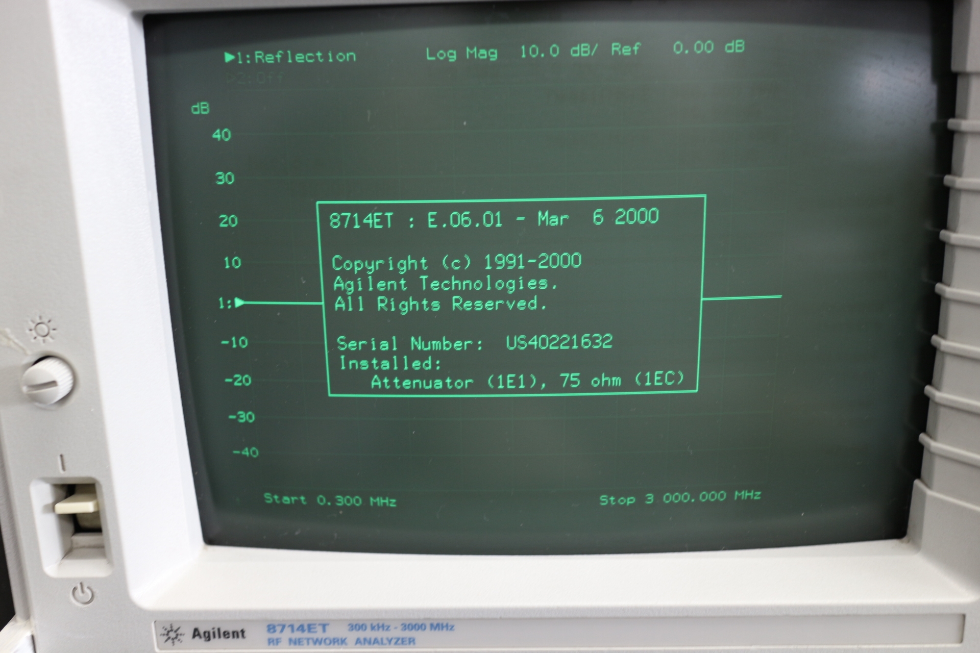 8714ET 080/1E1/1EC/UK6300KHz-3GHz Network  Analyzer