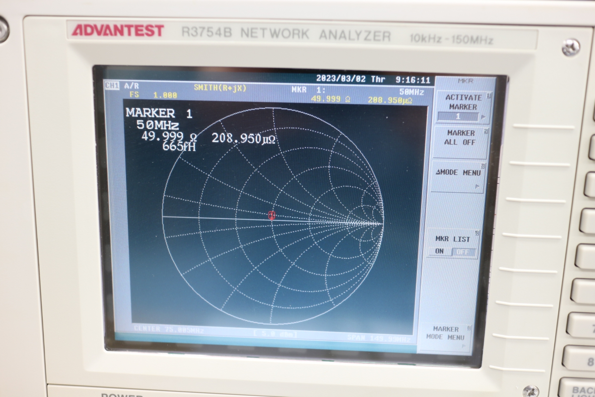 R3754B /1010k-150MHz Network Analyzer