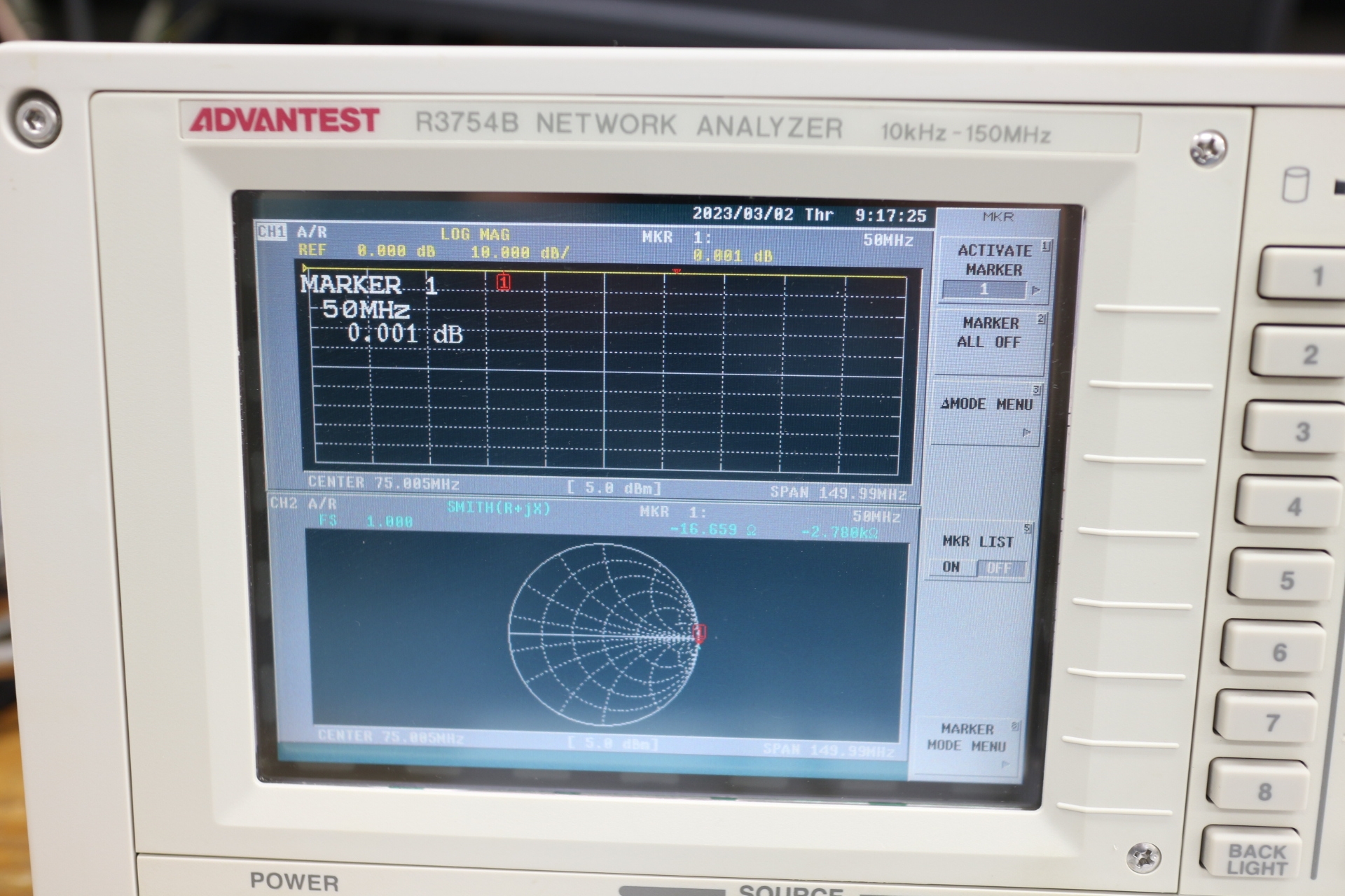 R3754B /1010k-150MHz Network Analyzer