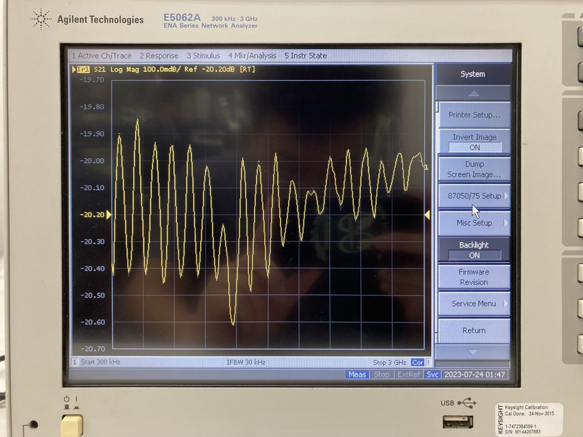 E5062A ENA Series network Analyzer 300k~3GHz 75 Ohm