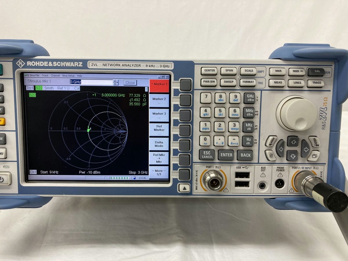 ZVL9kHz-3GHz 75ohm Vector Netwwork Analyzer 