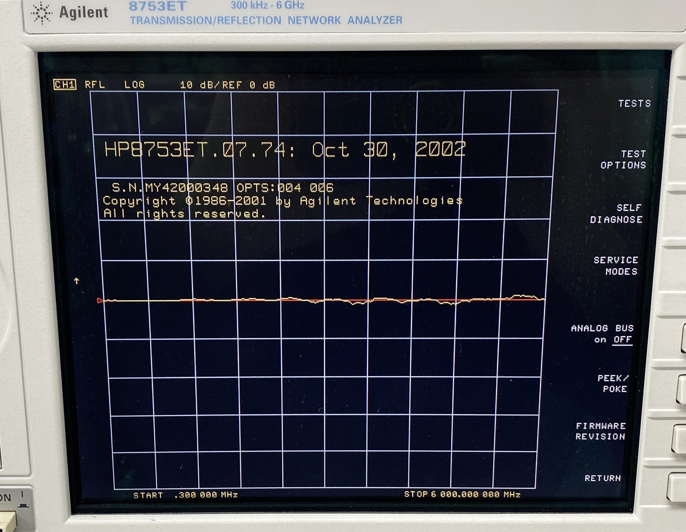 8753ET/004/006300KHz-6GHz Network Analyzer