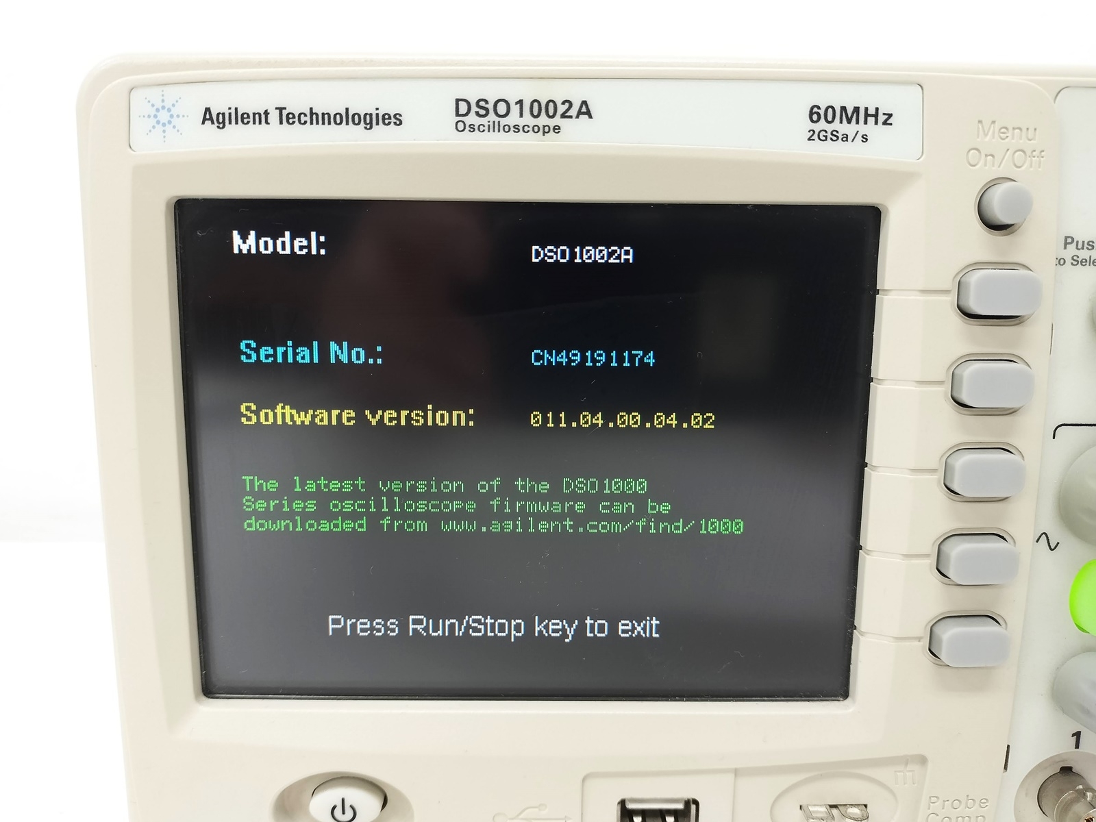 DSO1002A60MHz 2ch Oscilloscope