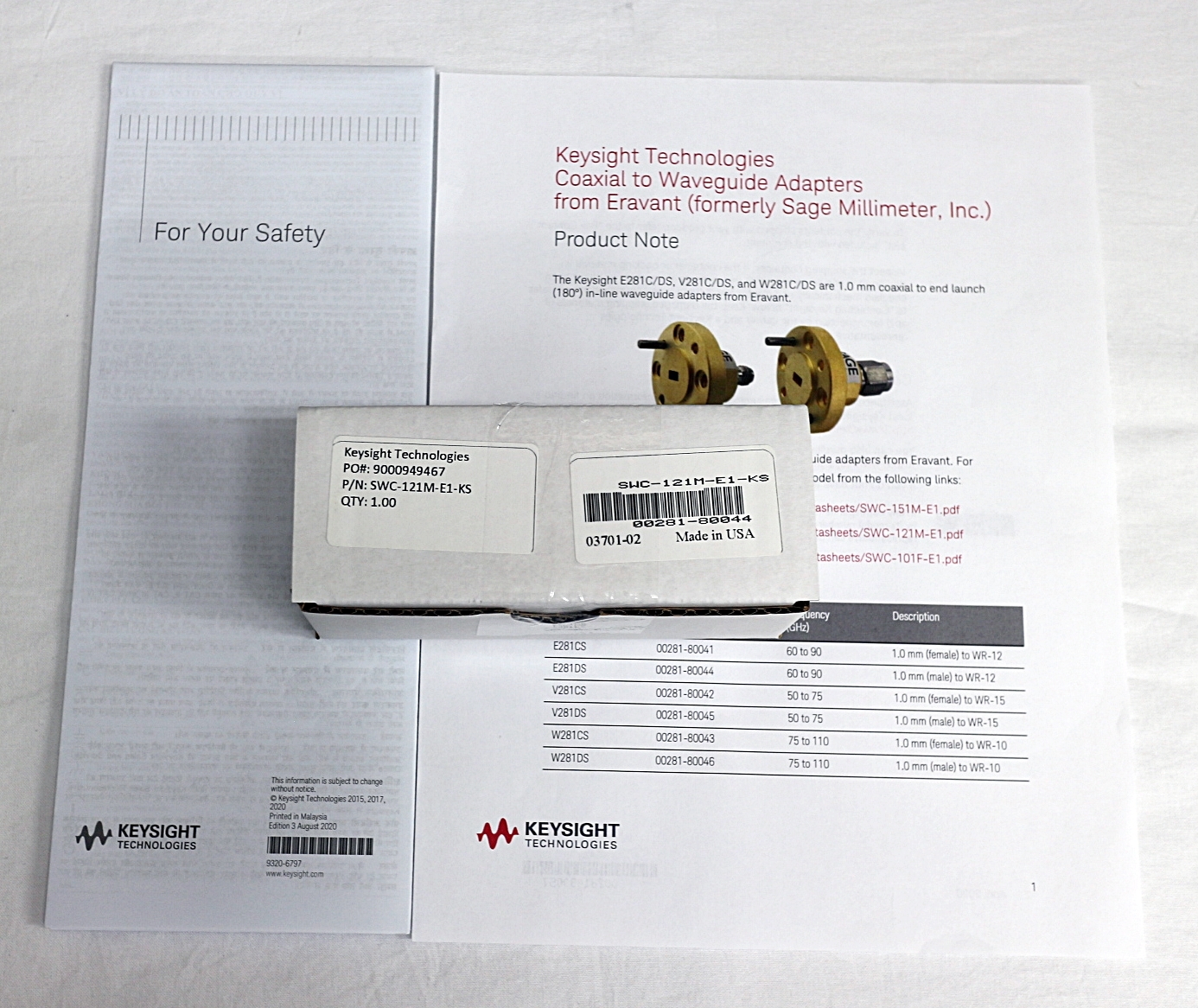 E281DSCoaxial Waveguide Adapter