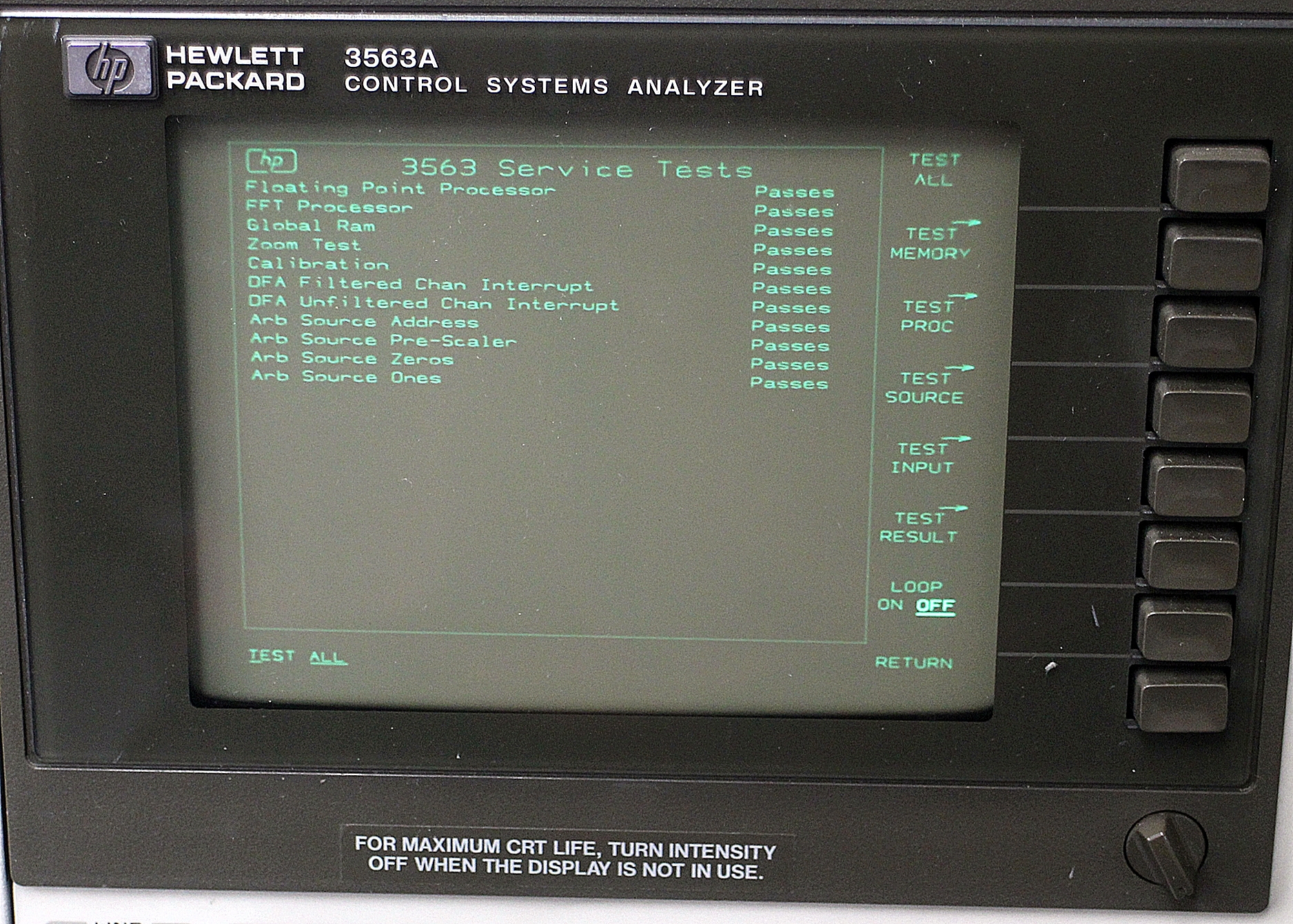 3563AControl System FFT Analyzer 