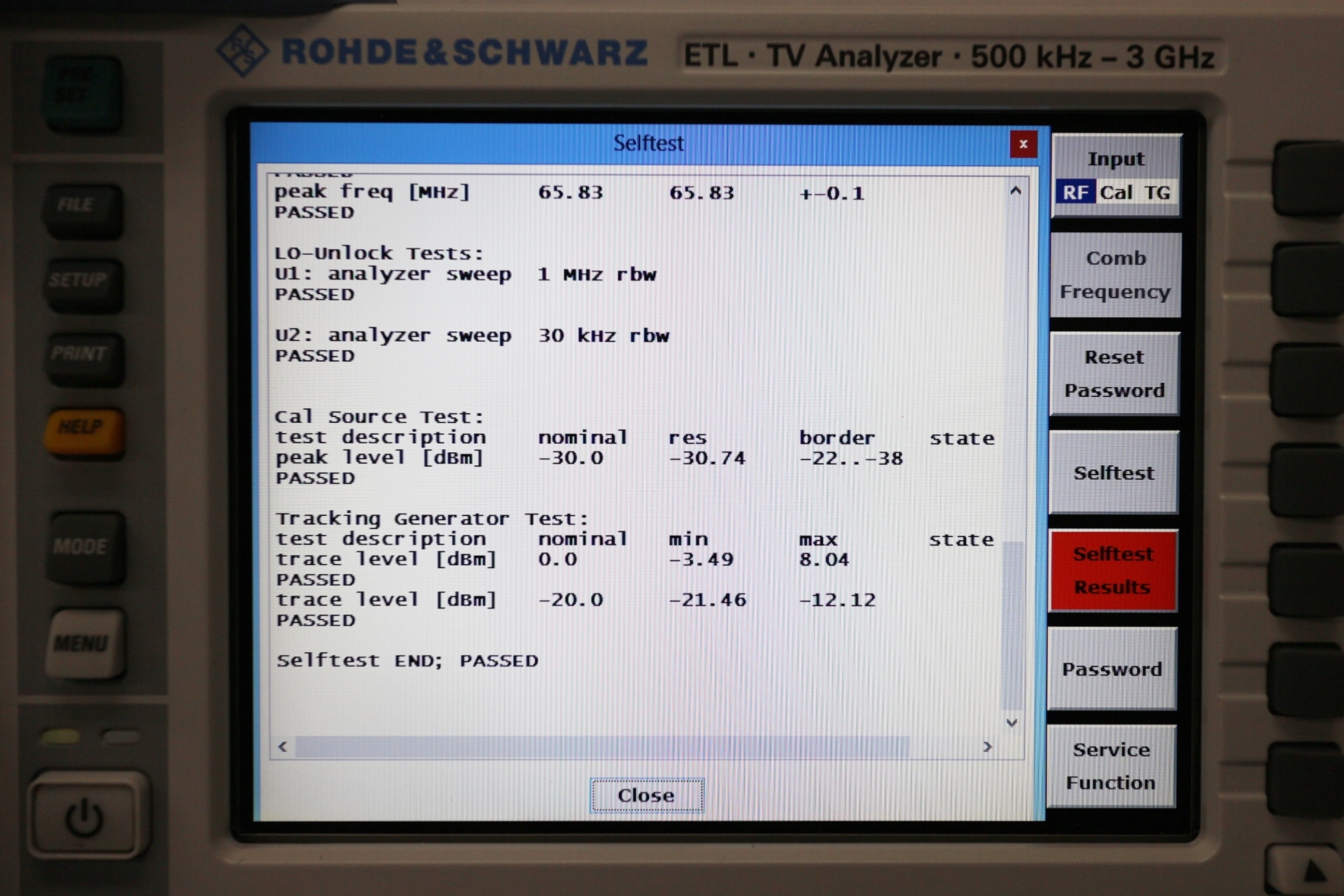 ETLTV Analyzer with TG