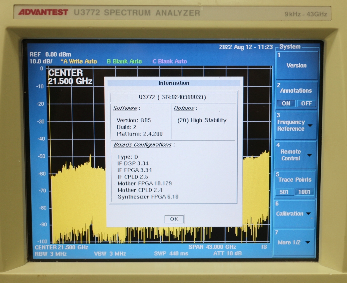 U3772 /2043GHz Portable Spectrum Analyzer