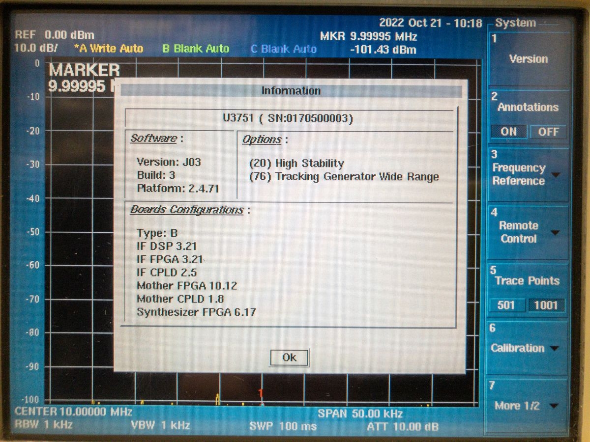 U3751/20/768GHz Spectrum Analyzer 3GHzTG