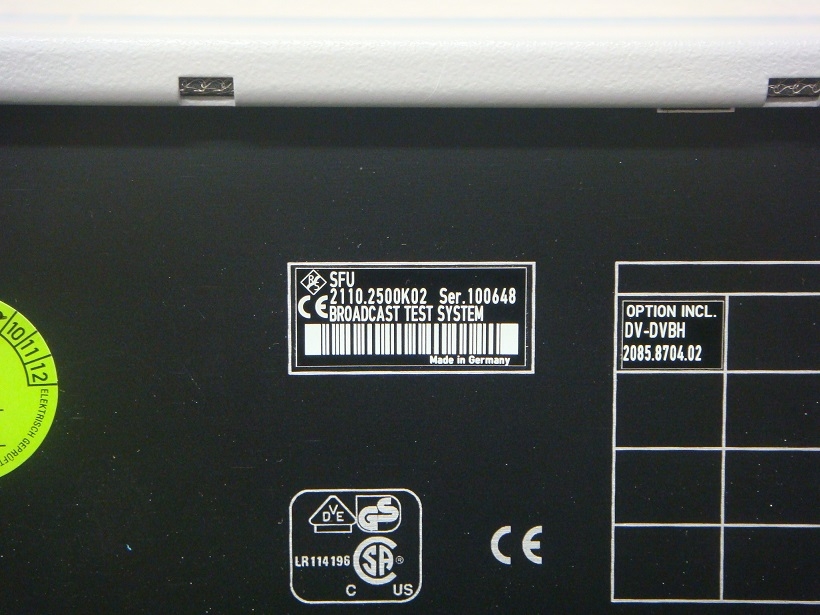 SFU K1/K20DVB-T Broadcast Test System