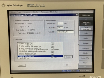 E5062A ENA Series network Analyzer 300k~3GHz 75 Ohm