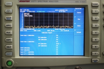 U3771/20 <b>RF2 Cal error</b>31.8GHz Portable Spectrum Analyzer